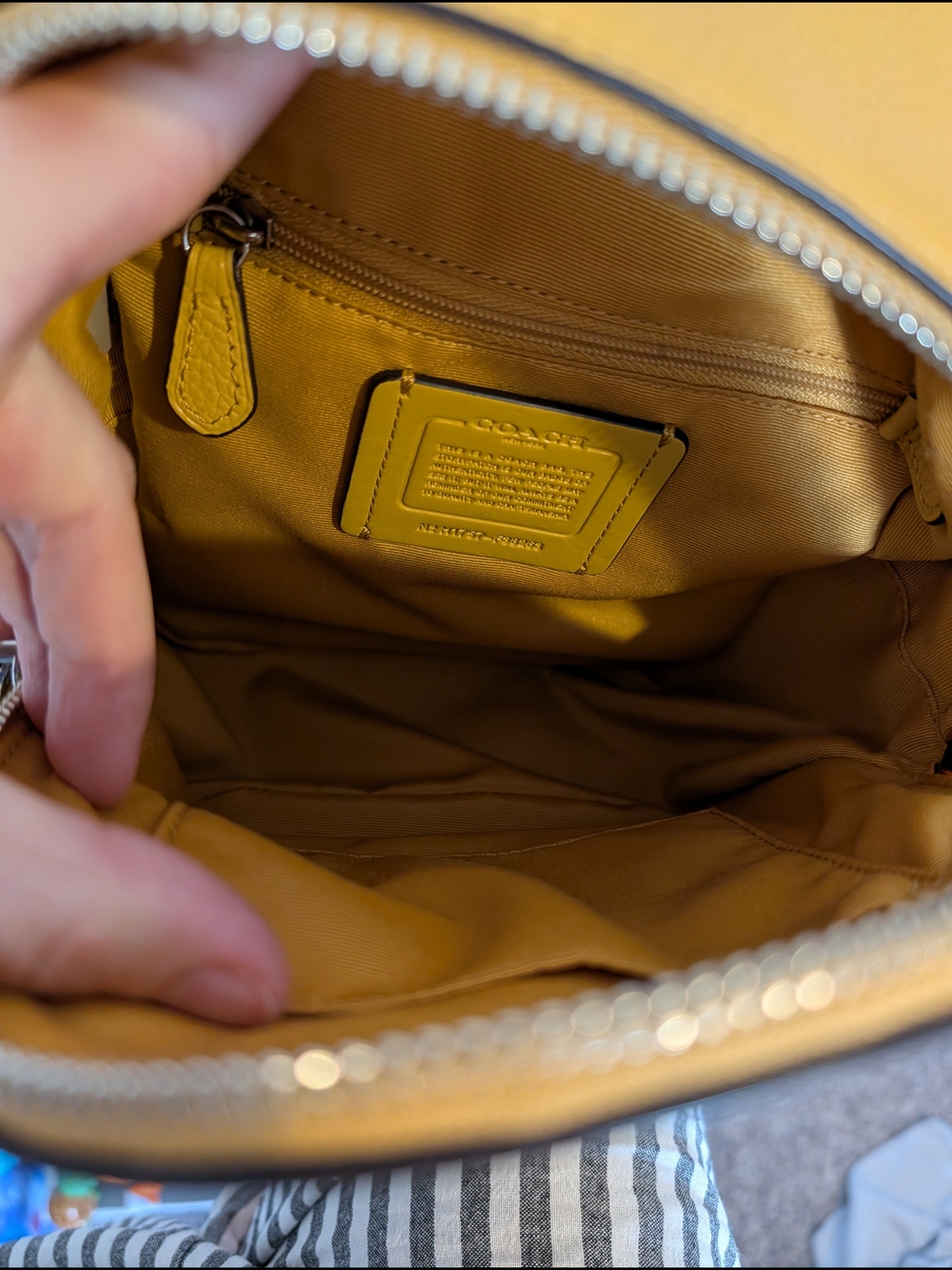 Coach Yellow Leather Mini Backpack - Picture 10 of 15
